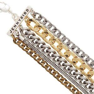 Jenny Bird Austin Mixed Metal Multi Layer Chain Bracelet NWT